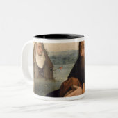 Het Temptation of St. Anthony 2 Tweekleurige Koffiemok (Voorkant links)