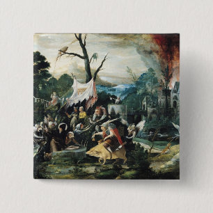 Het Temptation of St. Anthony 2 Vierkante Button 5,1 Cm