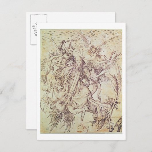 Het Temptation of St. Anthony (graving) Briefkaart (Voorkant / Achterkant)
