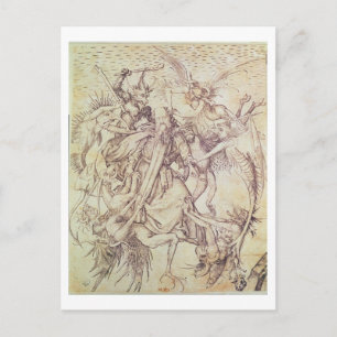 Het Temptation of St. Anthony (graving) Briefkaart