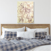 Het Temptation of St. Anthony (graving) Canvas Afdruk (Insitu (Slaapkamer))