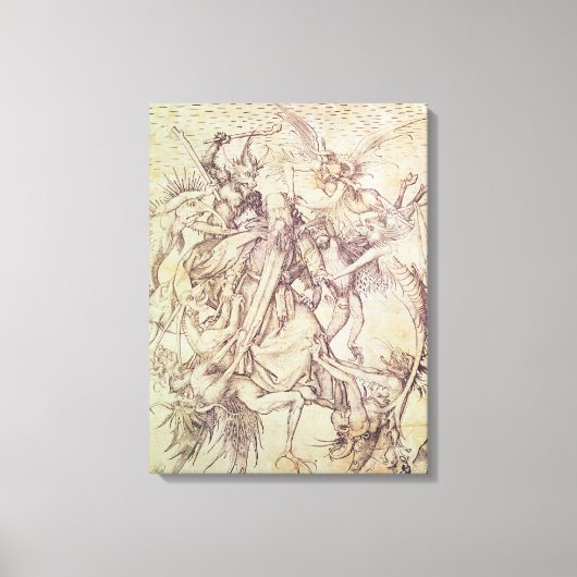 Het Temptation of St. Anthony (graving) Canvas Afdruk (Voorkant)