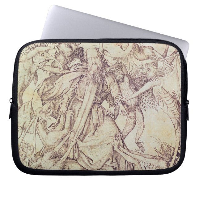 Het Temptation of St. Anthony (graving) Laptop Sleeve (Voorkant)