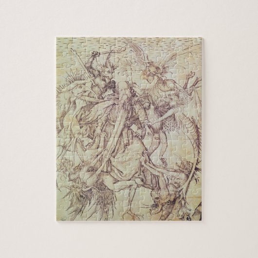 Het Temptation of St. Anthony (graving) Legpuzzel (Verticaal)