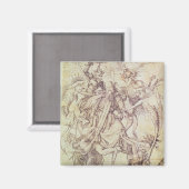 Het Temptation of St. Anthony (graving) Magneet (Voorkant / Achterkant)