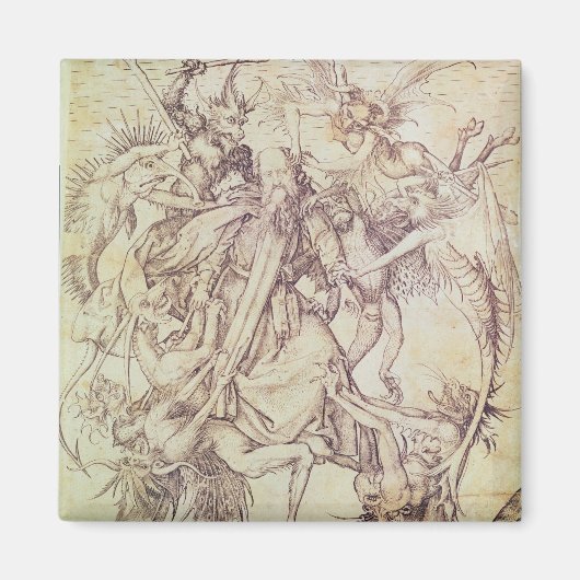 Het Temptation of St. Anthony (graving) Magneet (Voorkant)