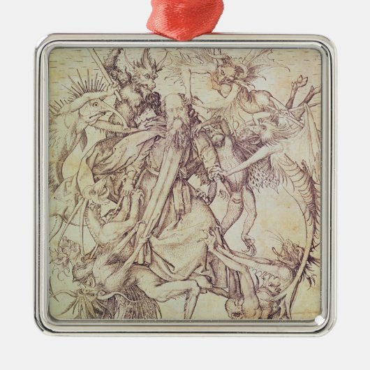 Het Temptation of St. Anthony (graving) Metalen Ornament (Voorkant)