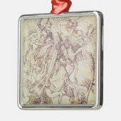 Het Temptation of St. Anthony (graving) Metalen Ornament (Links)