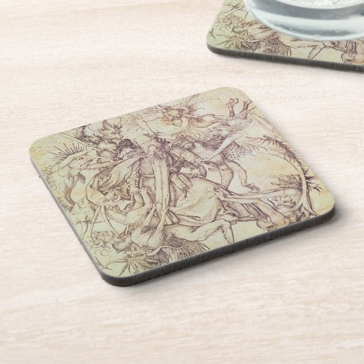 Het Temptation of St. Anthony (graving) Onderzetter (Linkerzijde)