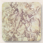 Het Temptation of St. Anthony (graving) Onderzetter (Voorkant)