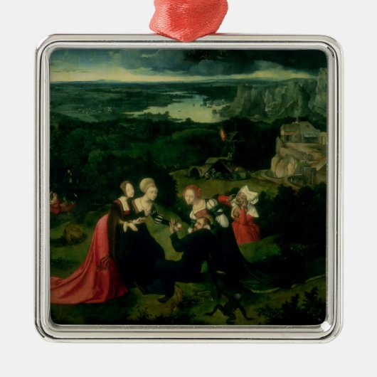Het Temptation of St. Anthony Metalen Ornament (Voorkant)