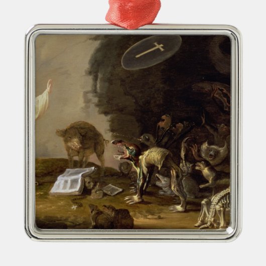 Het Temptation of St. Anthony (panel) Metalen Ornament (Voorkant)