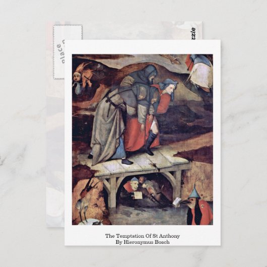 Het Temptation of St Anthony van Hieronymus Bosch Briefkaart (Voorkant / Achterkant)