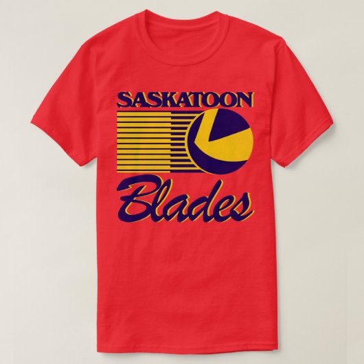 Het ter ziele gaan van Saskatoon Blades Hockey Tea T-shirt (Design voorkant)