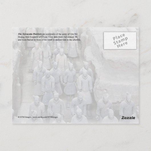 Het Terracotta Leger van de eerste keizer van Chin Briefkaart (Achterkant)