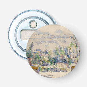 Het terras in de tuin bij Les Lauves, Cezanne Button Flesopener