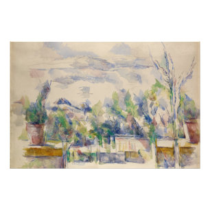 Het terras in de tuin bij Les Lauves, Cezanne Foto Afdruk
