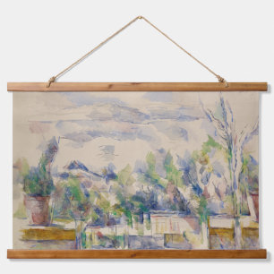 Het terras in de tuin bij Les Lauves, Cezanne Hangend Wandkleed