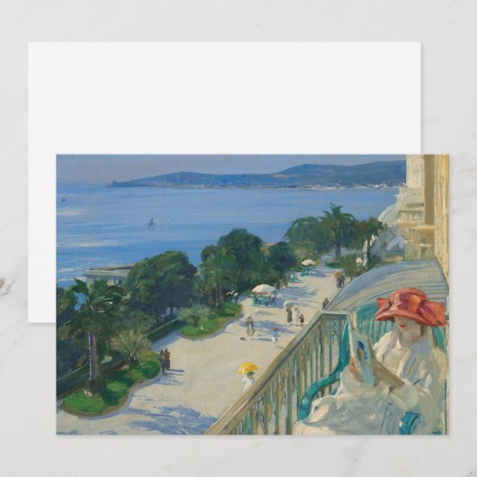 Het terras, Pet d'Ail | Sir John Lavery (Voorkant / Achterkant)