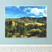 Het terrein van de Snake, Oregon Canvas Afdruk (Insitu (Houten vloer))