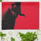 Het terrificeren T-Rex Dinosaur Grafische Illustra Theedoek (Gevouwen)