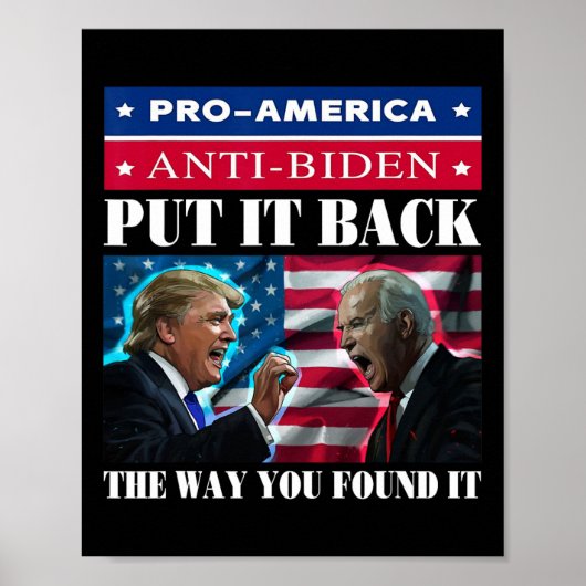 Het terug de manier waarop je vond het Pro Trump & Poster (Voorkant)