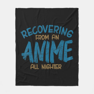 Het terugkrijgen van een dier Al Nighter Anime Man Fleece Deken