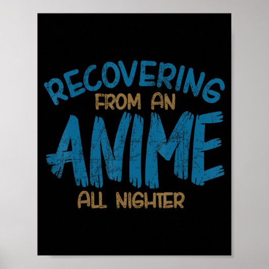 Het terugkrijgen van een dier Al Nighter Anime Man Poster (Voorkant)