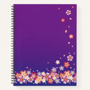 Het terugvallen van Sakura Blossom Japans Kunstbla Notitieboek