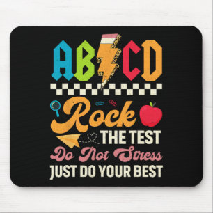 Het testen van ABCD Rock De Testdag Leraren Studen Muismat