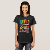 Het testen van ABCD Rock De Testdag Leraren Studen T-shirt (Voorkant volledig)