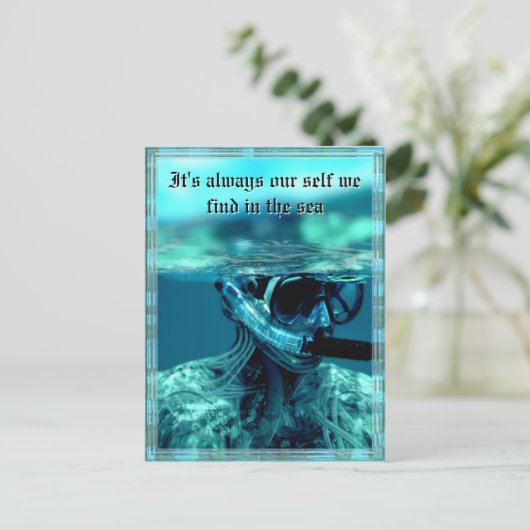 Het testen van de wateren Briefkaart (Staand voorkant)