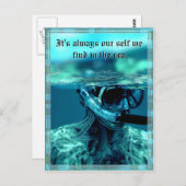 Het testen van de wateren Briefkaart (Voorkant / Achterkant)