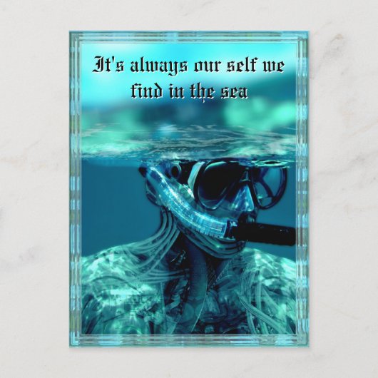 Het testen van de wateren Briefkaart (Voorkant)