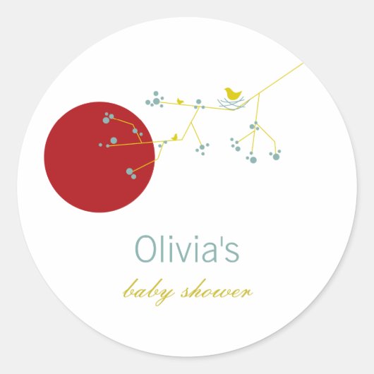 Het testen van vogelfamilie op bijkantoren Eenvoud Ronde Sticker (Voorkant)