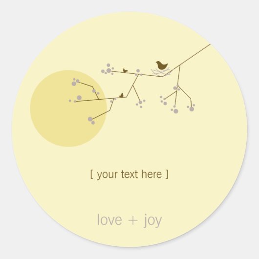 Het testen van vogelfamilie op bijkantoren Eenvoud Ronde Sticker (Voorkant)