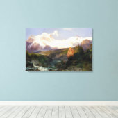 Het Teton-bereik Canvas Afdruk (Insitu (Houten vloer))