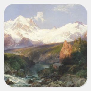Het Teton-bereik Vierkante Sticker