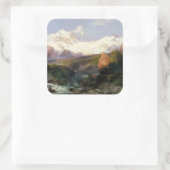 Het Teton-bereik Vierkante Sticker (Tas)