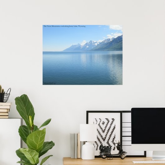 Het Teton-gebergte overziet Jenny Lake Poster (Thuiskantoor)