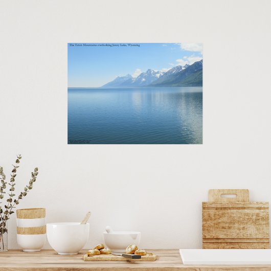 Het Teton-gebergte overziet Jenny Lake Poster (Keuken)