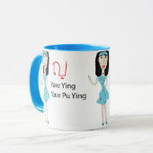 Het Thaise alfabet Yaw Ying betekent vrouw Mok (Voorkant links)