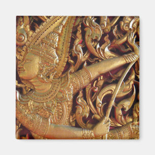 Het Thaise Boeddhistische Detail van de Tempel Magneet