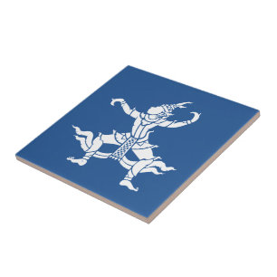 Het Thaise Teken ⚠ van de Danser ⚠ Thailand Tegeltje