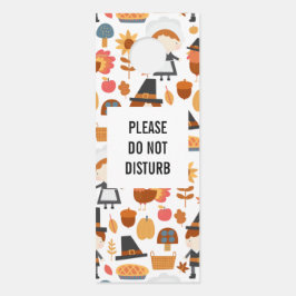 Het Thanksgiving Pilgrims Patroon niet storen Deurhanger