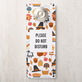 Het Thanksgiving Pilgrims Patroon niet storen Deurhanger