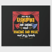 Het theater daar zal drama zijn cadeaupapier (Vlak)