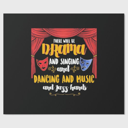 Het theater daar zal drama zijn cadeaupapier (Vlak)