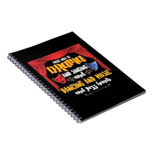 Het theater daar zal drama zijn notitieboek (Rechterzijde)