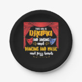 Het theater daar zal drama zijn papieren bordje (Voorkant)